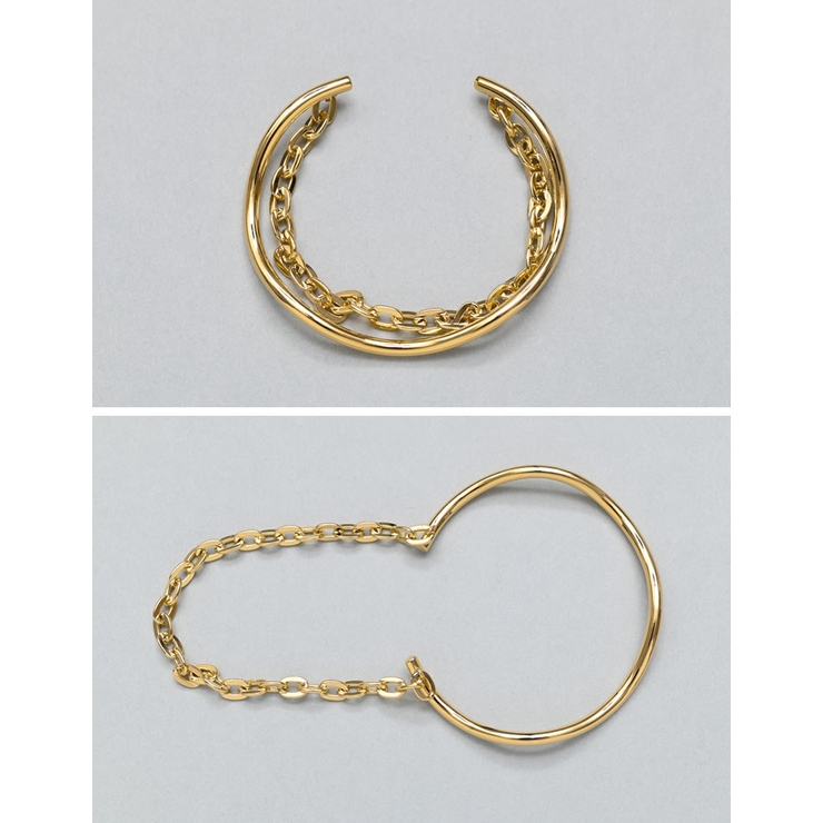 ニュアンスカーブ×チェーンコンビバングル | Re:EDIT | 詳細画像5 