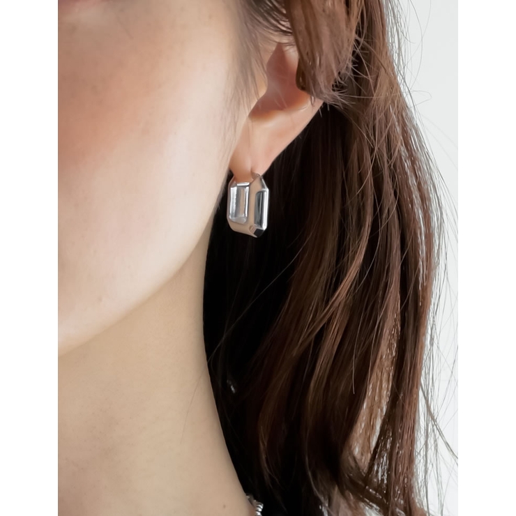 スクエアフープピアス | Re:EDIT | 詳細画像4 