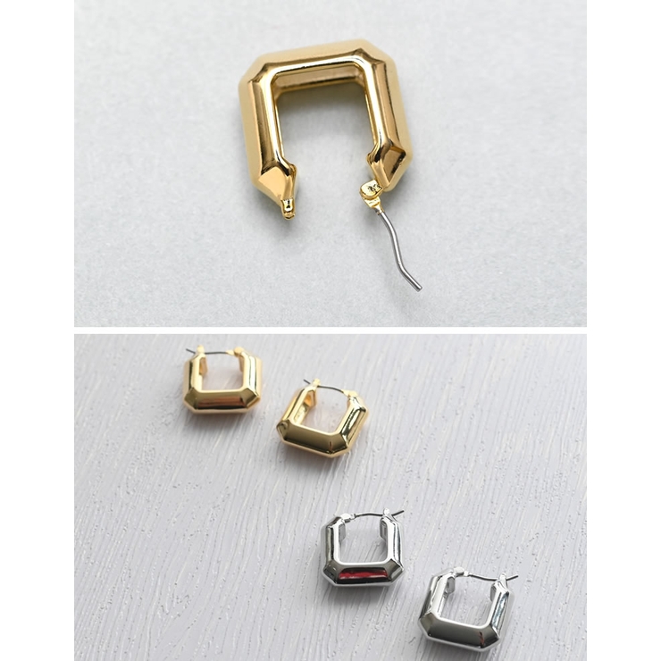 スクエアフープピアス | Re:EDIT | 詳細画像6 