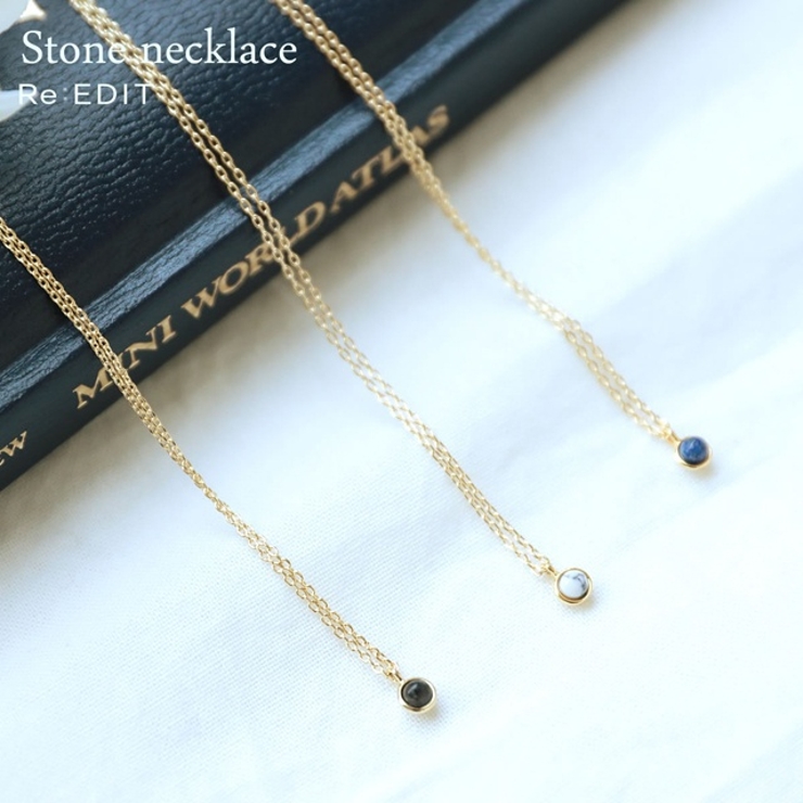 繊細さを感じる華奢なデザイン ストーンシンプルネックレス アクセサリー 品番 Gs Re Edit リエディ のレディースファッション通販 Shoplist ショップリスト