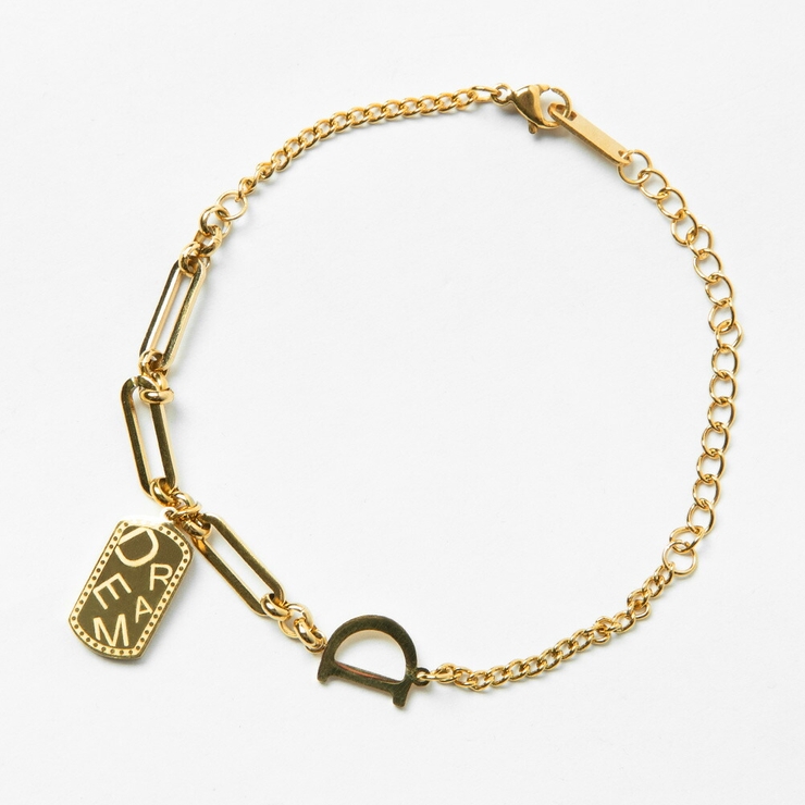 ブレスレット ゴールド メンズ チェーン 細い プレート ステンレススチール | GENELESS | 詳細画像4 