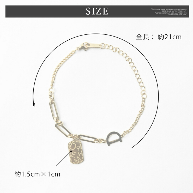 ブレスレット ゴールド メンズ チェーン 細い プレート ステンレススチール | GENELESS | 詳細画像8 