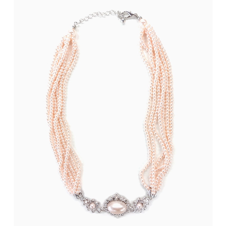 贅沢7連プチパールネックレス結婚式デートパールネックレスネックレスpearl真珠necklaceパーティーパーティ謝恩会フォーマル