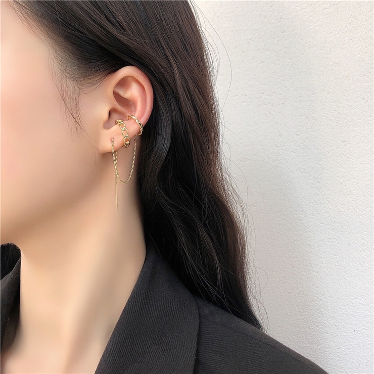 ツイスト・チェーンモチーフダブルイヤーカフピアス 10053 | G&L Style | 詳細画像2 