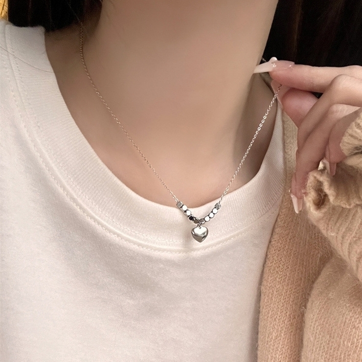 キューブ×ハートモチーフシルバーネックレス 10139 | G&L Style | 詳細画像3 