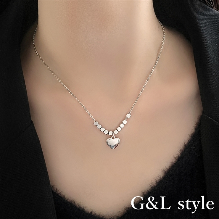 キューブ×ハートモチーフシルバーネックレス 10139 | G&L Style | 詳細画像1 