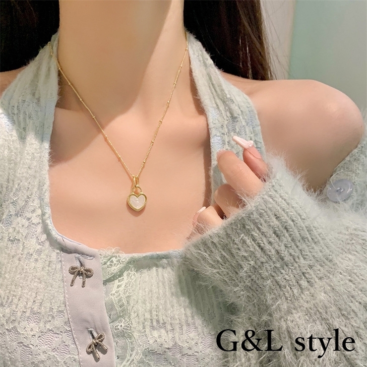 ハートモチーフネックレス 10141[品番：XB000010419]｜G&L Style（ジー