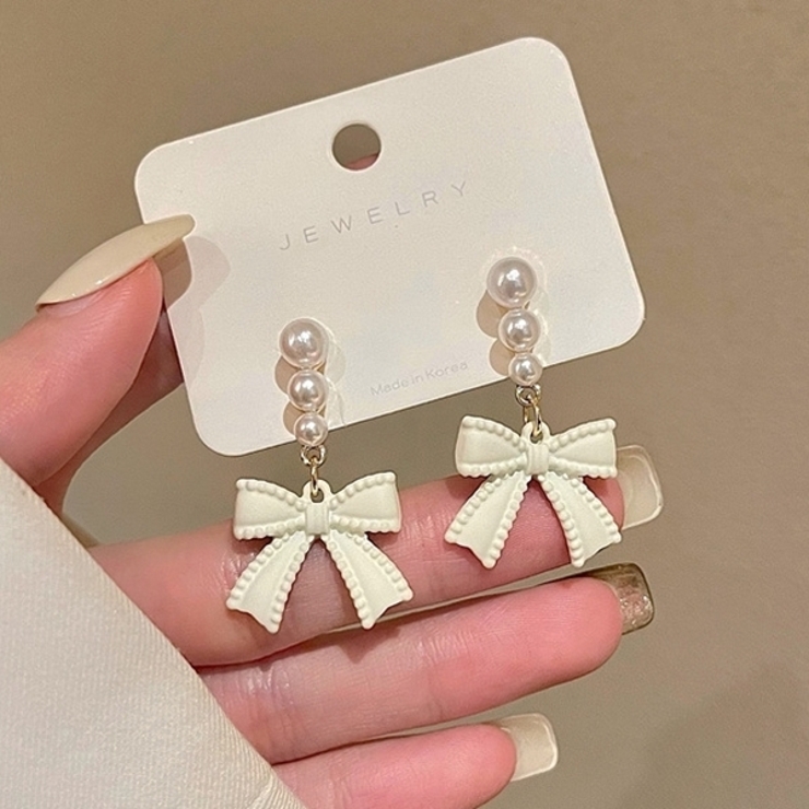 ゴールド | リボンモチーフパールピアス 10159 | G&L Style