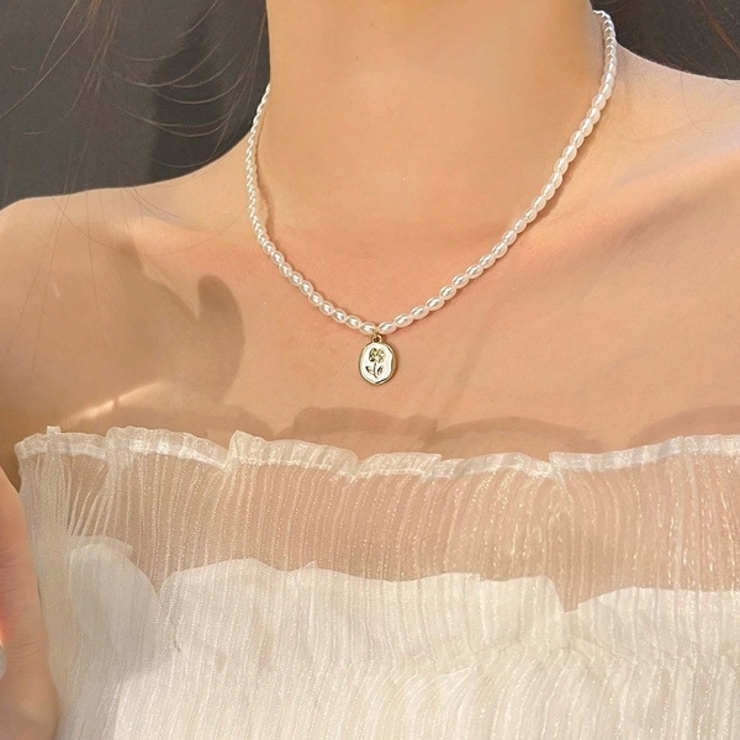 ゴールドフレームモチーフパールネックレス 10160 | G&L Style | 詳細画像2 