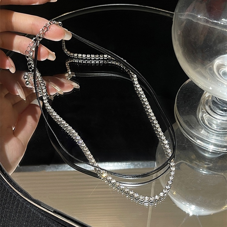 フェイクレザー×ストーン 2連ネックレス 10364 | G&L Style | 詳細画像2 