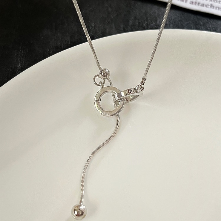 サークルツインシルバーネックレス 10368[品番：XB000010631