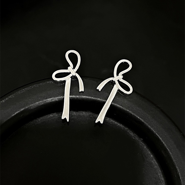 シルバー | リボンモチーフピアス 10410 | G&L Style