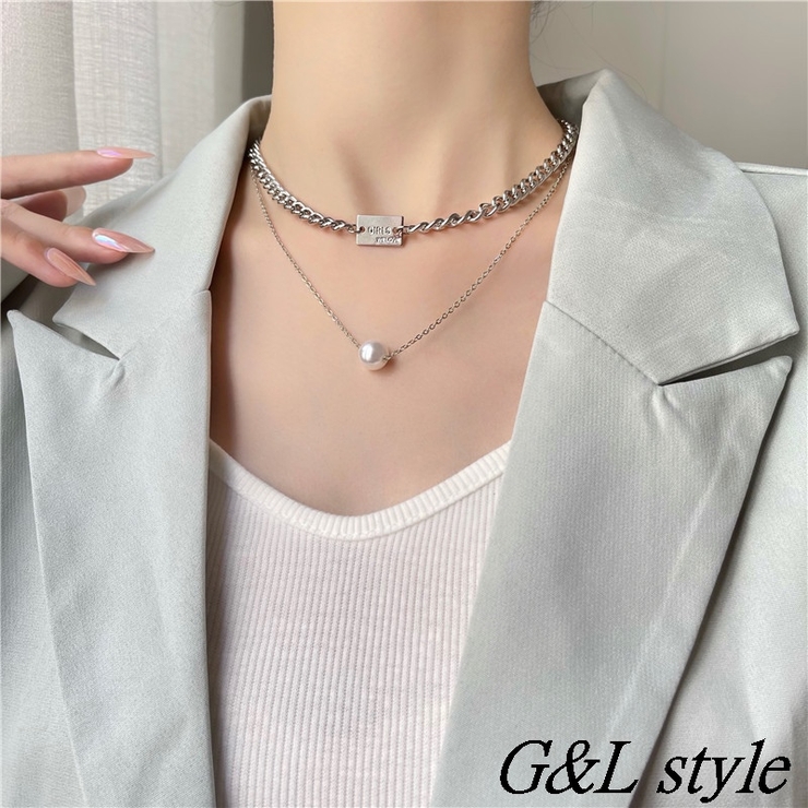 2連 シルバーネックレス 8322 | G&L Style | 詳細画像1 