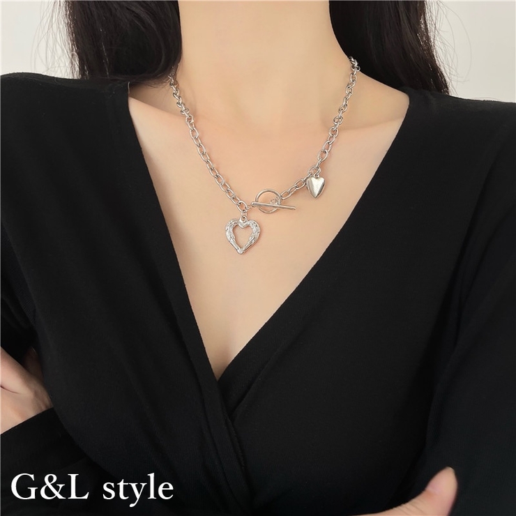 ハートモチーフマンテルネックレス 8848[品番：XB000009220]｜G&L
