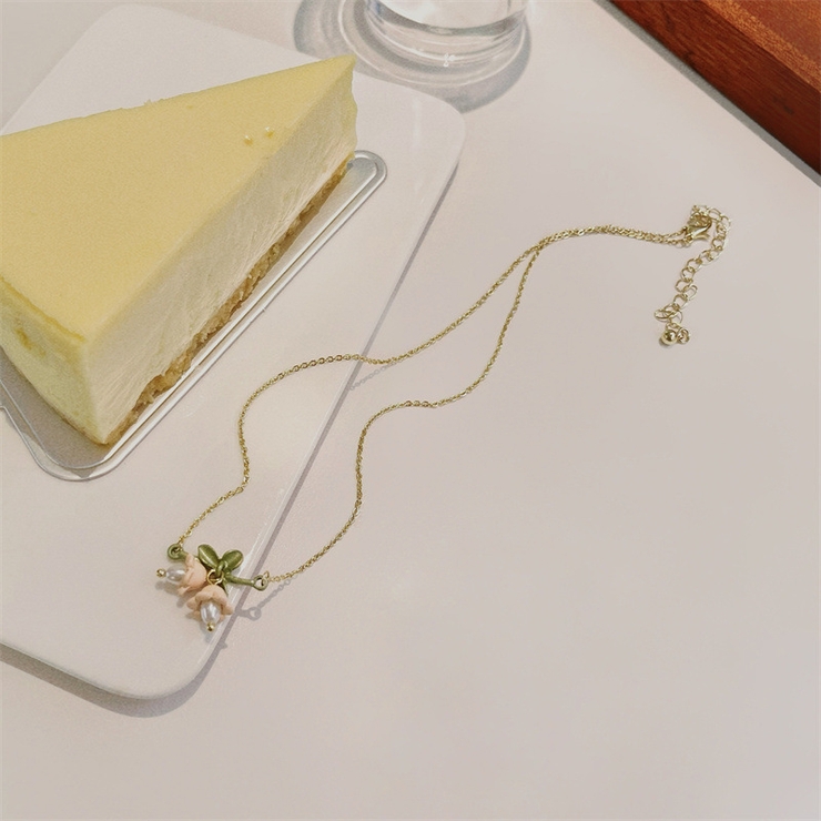 ゴールド | フラワーモチーフネックレス 9536 | G&L Style