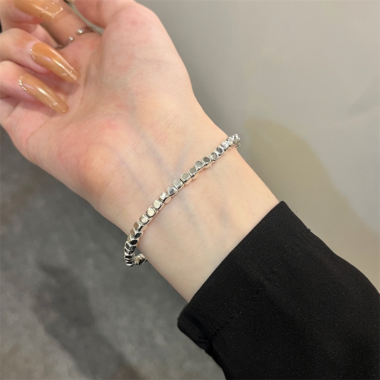 ダイヤカット・スクエアカットシルバーブレスレット 9634 | G&L Style | 詳細画像4 