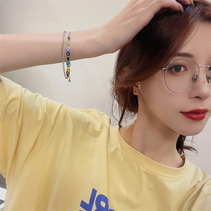 フラワーモチーフシルバーブレスレット 9709[品番：XB000010001]｜G&L