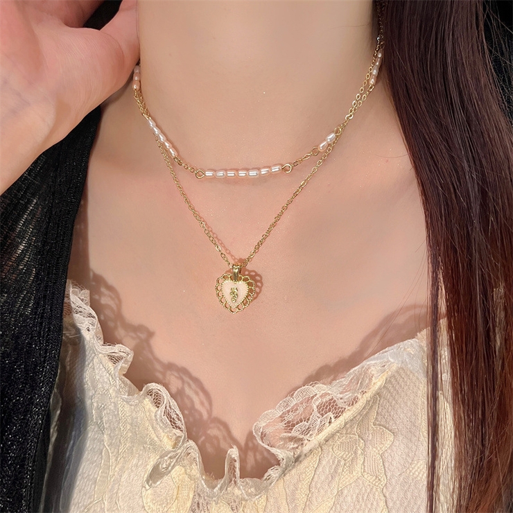 ハートモチーフ・パール 2typeネックレス 9743 | G&L Style | 詳細画像3 