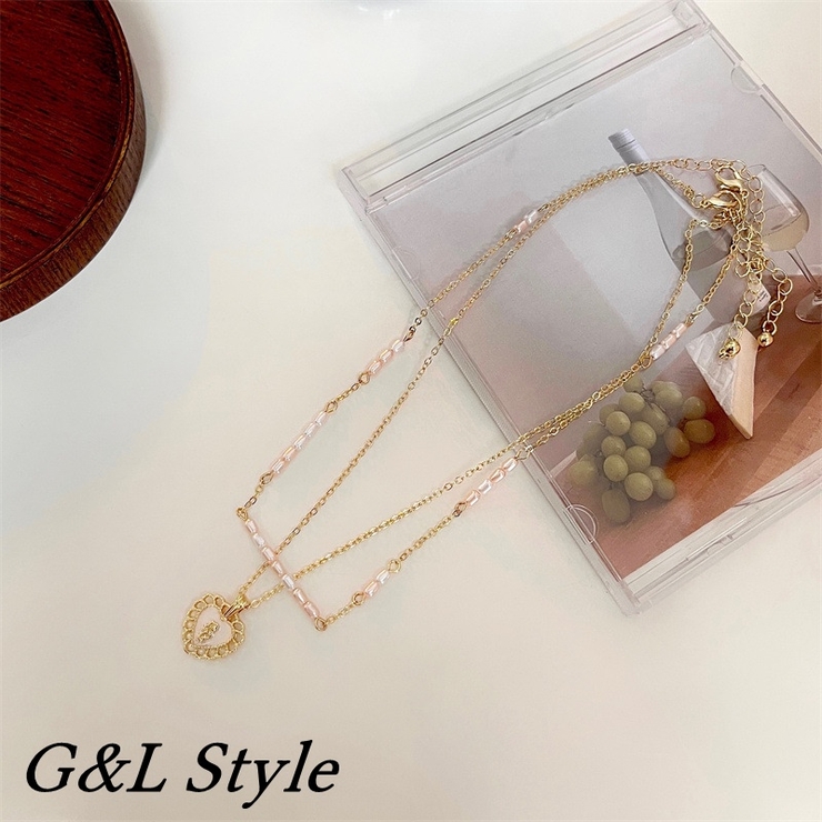 ハートモチーフ・パール 2typeネックレス 9743 | G&L Style | 詳細画像1 