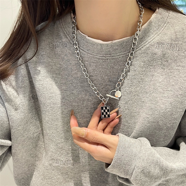 スクエアモチーフブロックチェックネックレス 9849 | G&L Style | 詳細画像5 