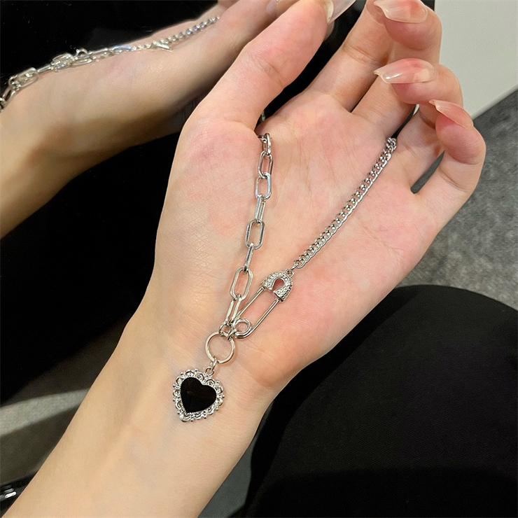 ハートモチーフシルバーチェーンネックレス 9920[品番：XB000010227