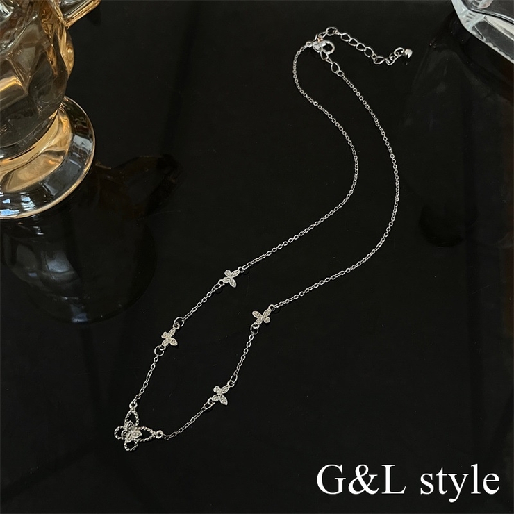 バタフライモチーフストーンネックレス 9990 | G&L Style | 詳細画像1 