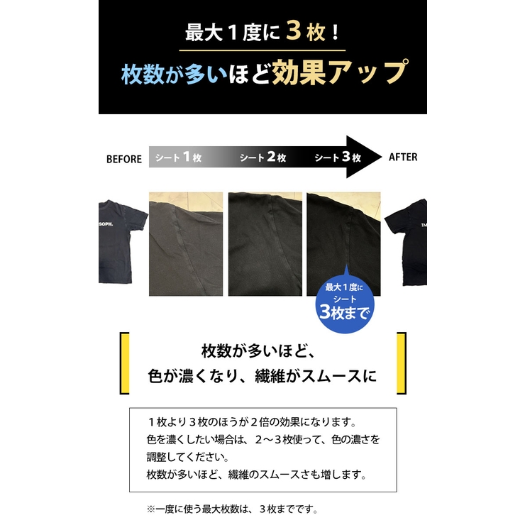 ブラック染色+色あせ防止シート
