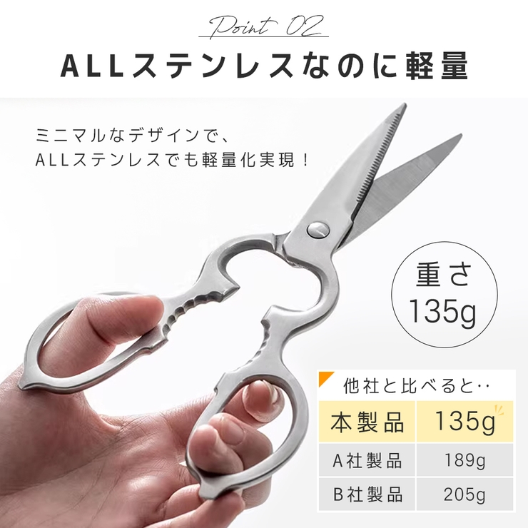 キッチンバサミ 分解可能 万能キッチンバサミ | Sunarea | 詳細画像8 