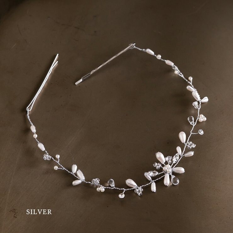 シルバー | パール フラワー ラインストーン | epicday
