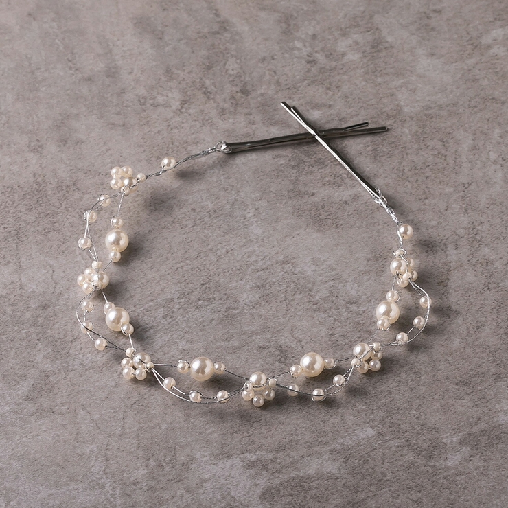 niku【前撮りセット】レースドレス　パールヘアアクセ エリザベスワンピース＆ヘッドドレスセット【増産分】 | BABY