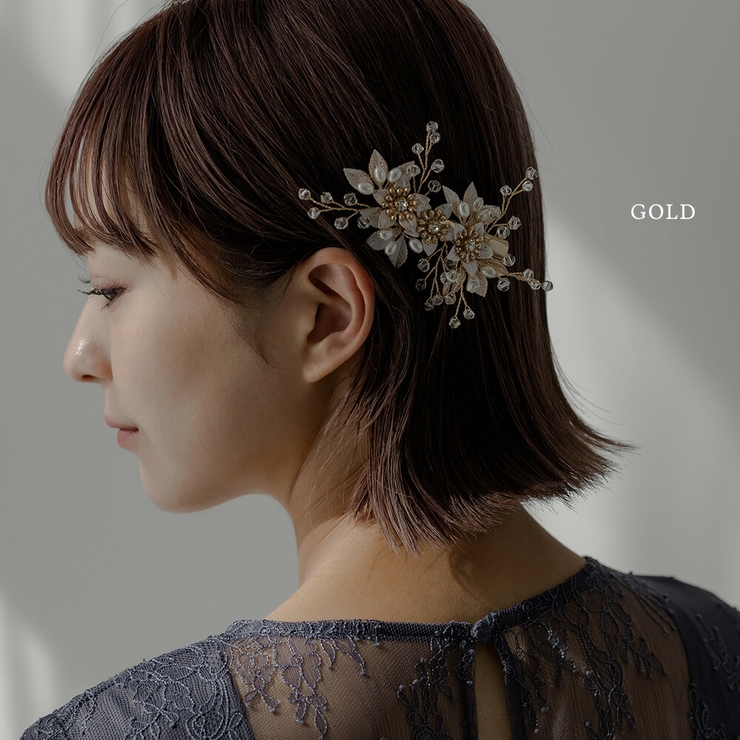 シルバー | ヘアアクセサリー 結婚式 クリップ | epicday