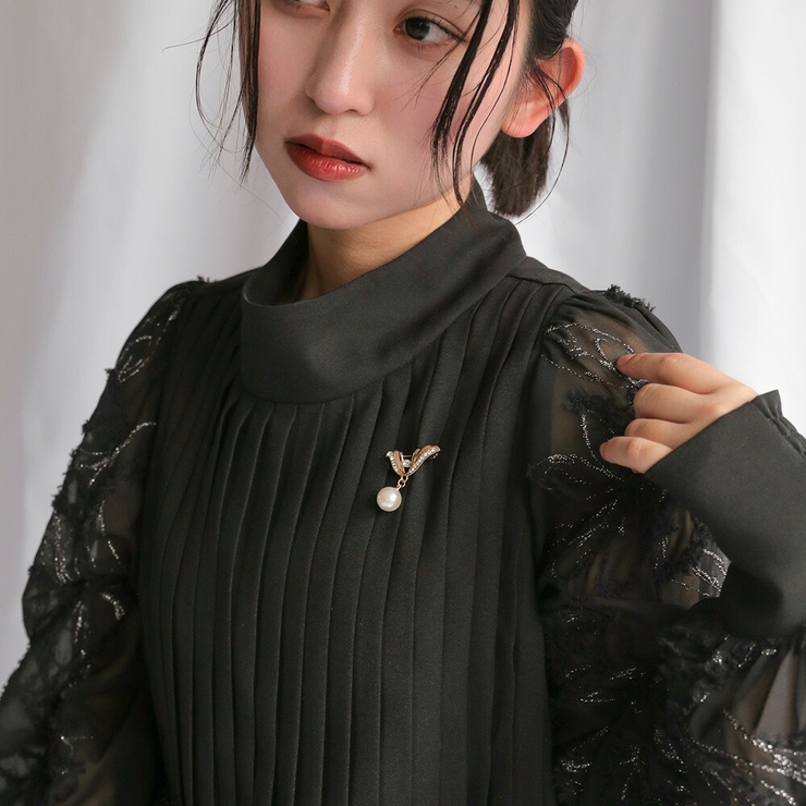 ウェーブドロップパールブローチ ブローチ V字 | epicday | 詳細画像9 