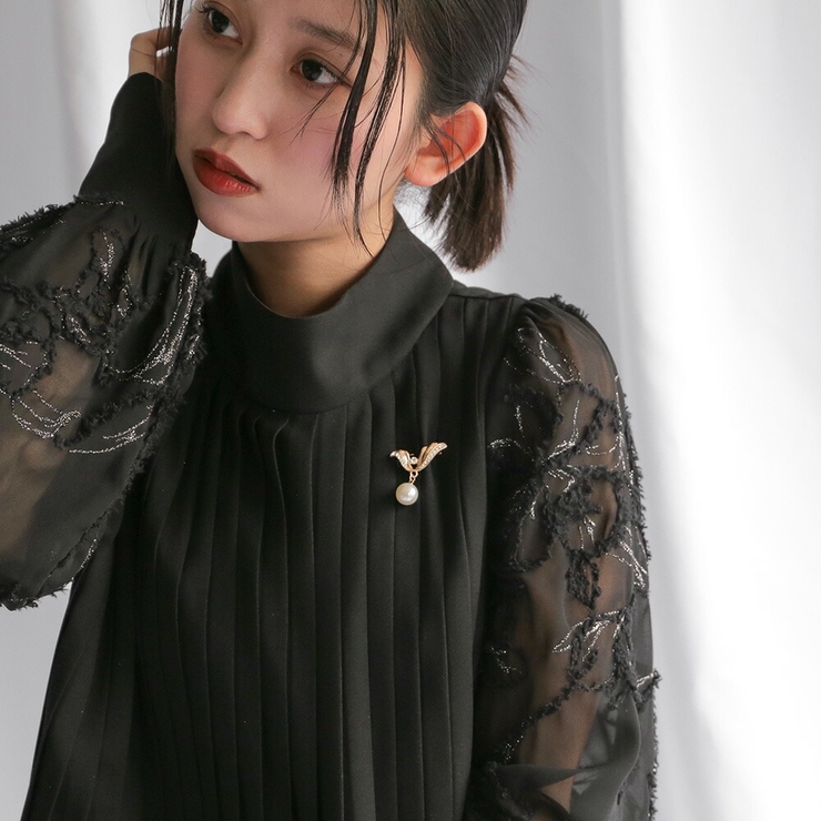 ウェーブドロップパールブローチ ブローチ V字 | epicday | 詳細画像10 