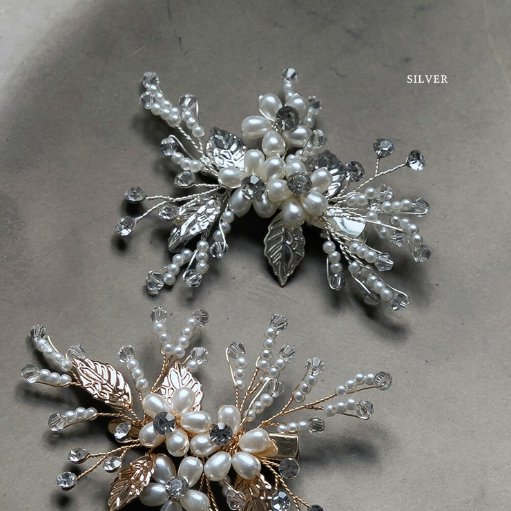 シルバー | ヘアアクセサリー 結婚式 クリップ | epicday