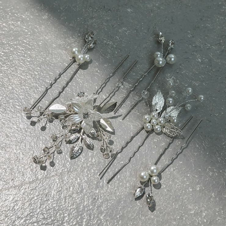 エレガントフラワーUピン5点セット ヘアアクセサリー ヘアアクセ | epicday | 詳細画像3 