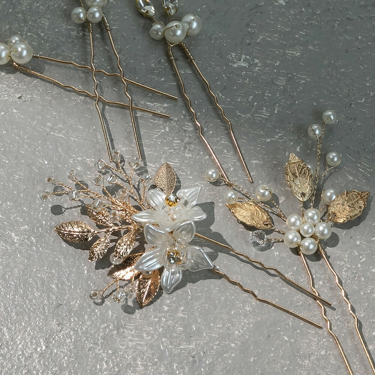 エレガントフラワーUピン5点セット ヘアアクセサリー ヘアアクセ | epicday | 詳細画像4 