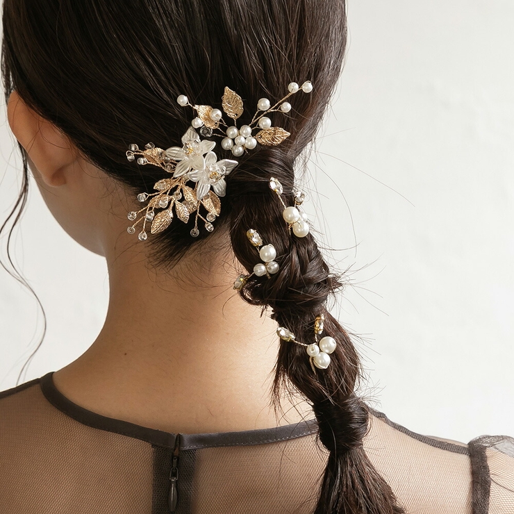 エレガントフラワーUピン5点セット ヘアアクセサリー ヘアアクセ | epicday | 詳細画像10 