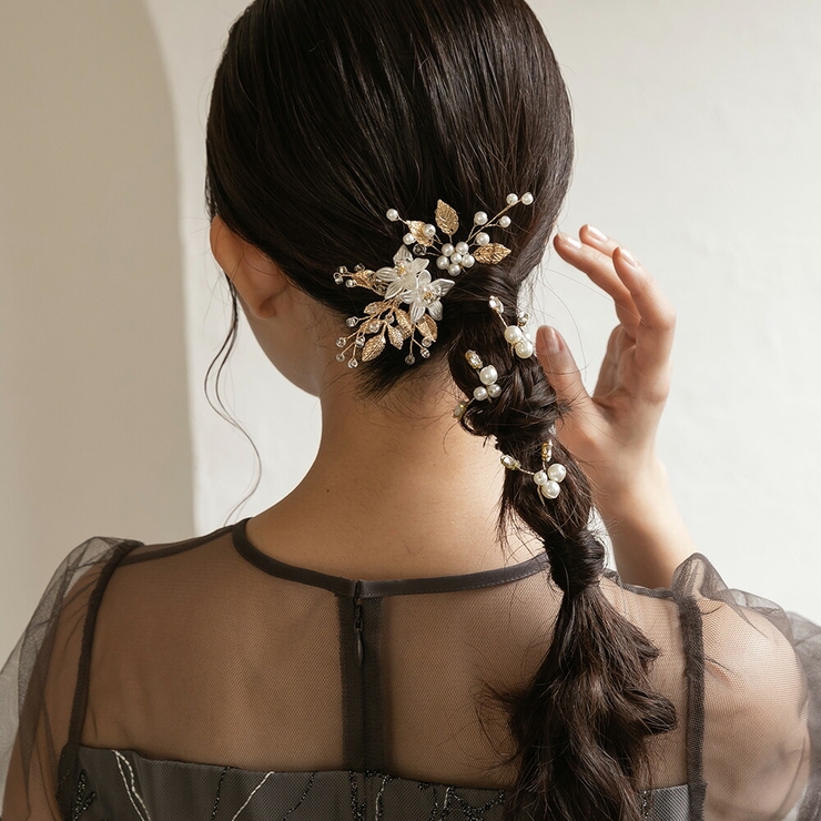 エレガントフラワーUピン5点セット ヘアアクセサリー ヘアアクセ | epicday | 詳細画像12 