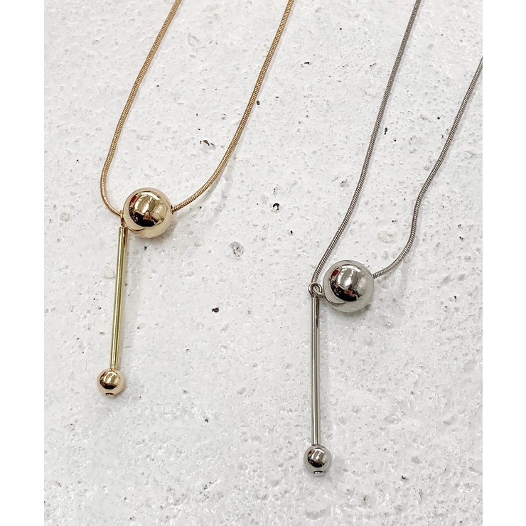 ダブルボールデザイン ネックレス レディース | Growing Rich | 詳細画像2 