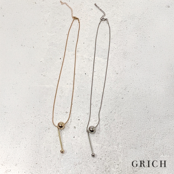 ダブルボールデザイン ネックレス レディース | Growing Rich | 詳細画像1 