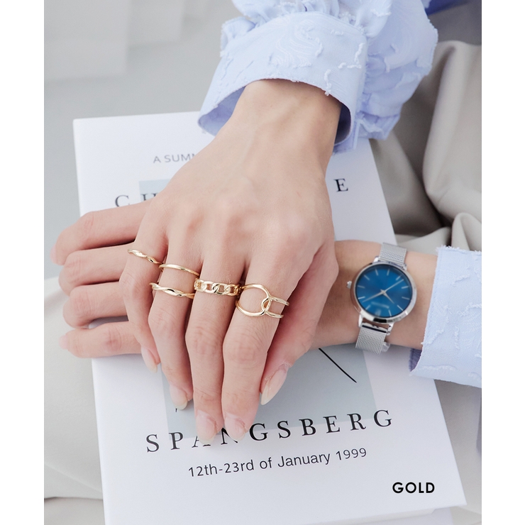 ゴールド | 5点セット デザイン リング | Growing Rich