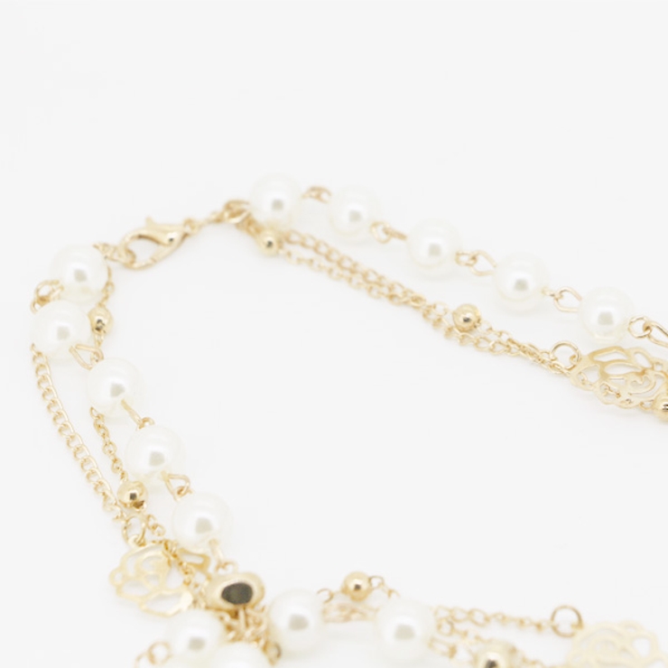 3連パール ローズ ネックレス | gulamu jewelry  | 詳細画像4 