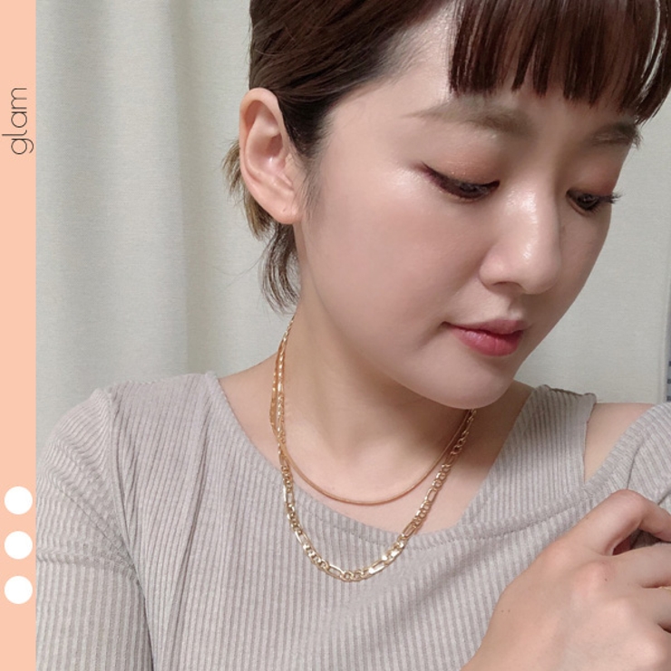 2連チェーン ネックレス ゴールド | gulamu jewelry  | 詳細画像1 