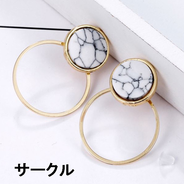 天然石風 バックキャッチ ピアス[品番：GLJA0000295]｜gulamu