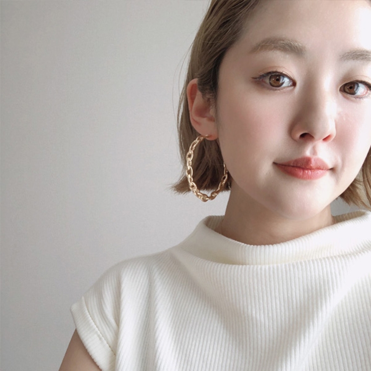 チェーンサークルピアス おしゃれ 大人 | gulamu jewelry  | 詳細画像3 