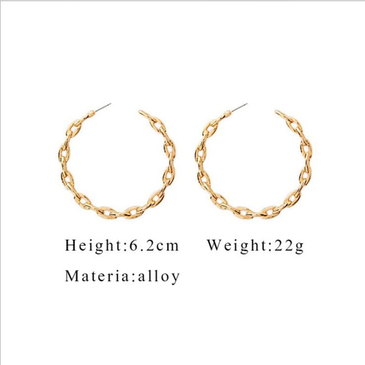 チェーンサークルピアス おしゃれ 大人 | gulamu jewelry  | 詳細画像4 