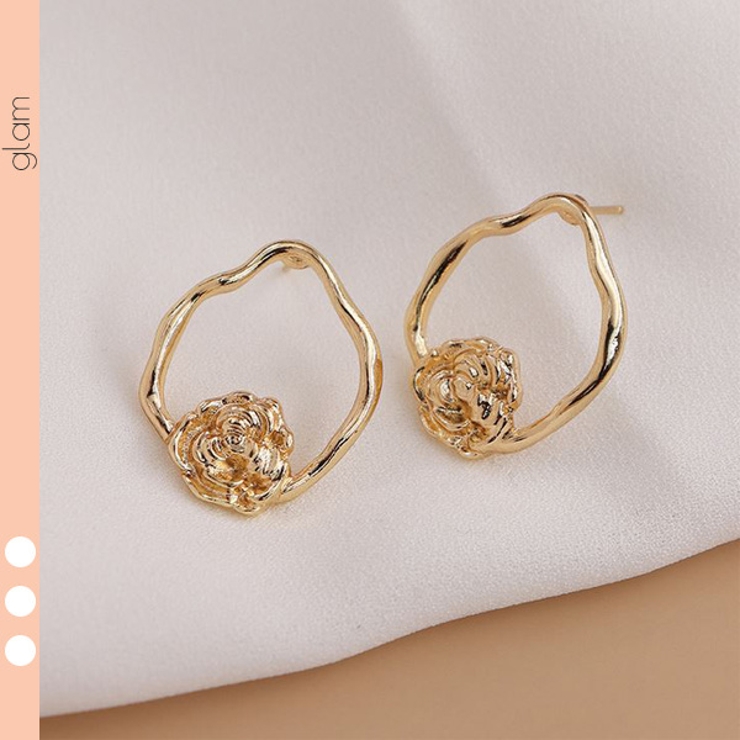 ローズ ゴールド フープ | gulamu jewelry  | 詳細画像1 