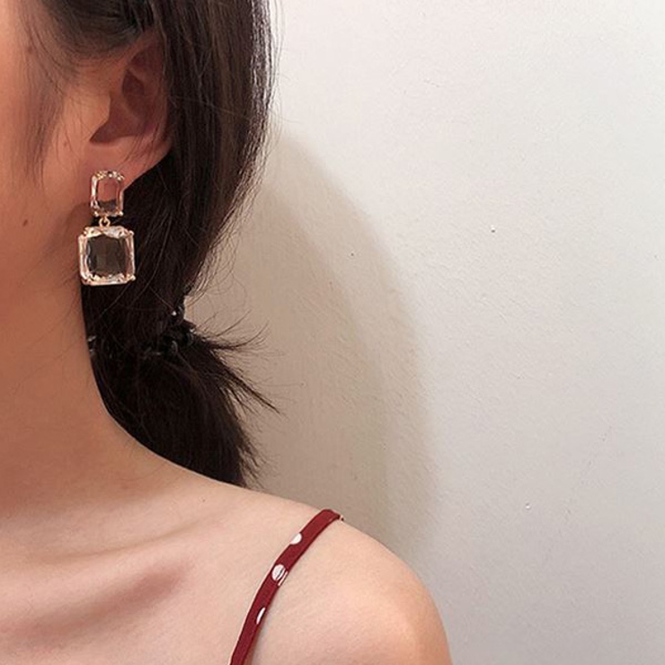 大粒 スクエア クリア | gulamu jewelry  | 詳細画像3 