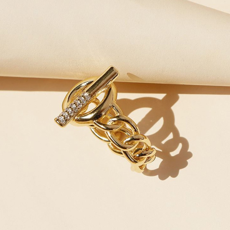 ラインストーン ゴールド チェーン | gulamu jewelry  | 詳細画像3 