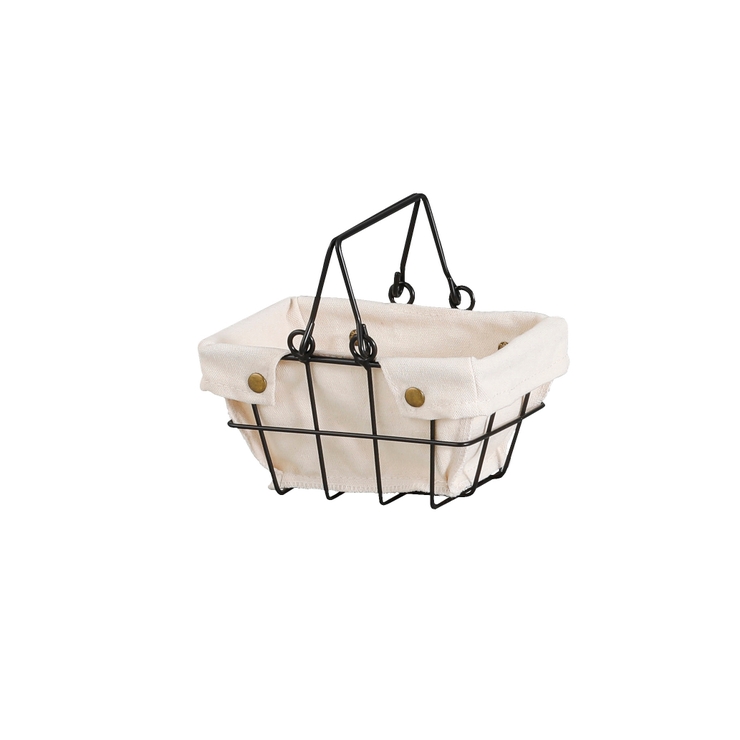 アイボリー | カジュアルテイストなワイヤーバスケット【ワイヤーファブリック バスケット ３Ｓ】 | HABITER